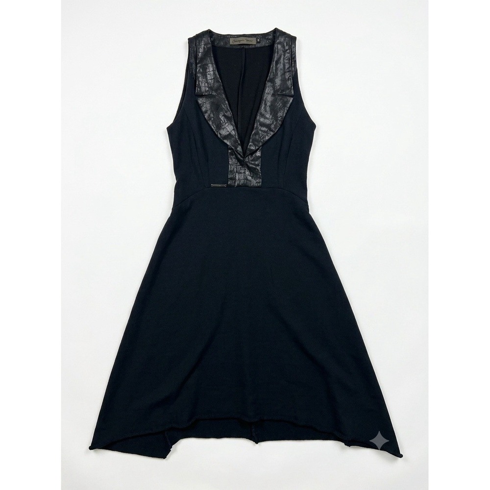 MARIA GRAZIA PANIZZI Dress Women Black Sz40 Formal Italy Midi Sleeveless Elegant